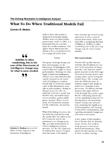 When Traditional Models Fail What To