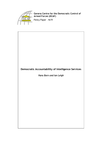 Democratic Accountability of Intelligence Services Armed Forces (DCAF)