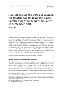 Not Just Joining the Dots But Crossing Constructing Security Networks after
