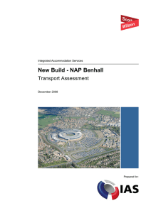 New Build - NAP Benhall Transport Assessment  Integrated Accommodation Services