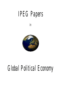 IPEG Papers Global Political Economy  in