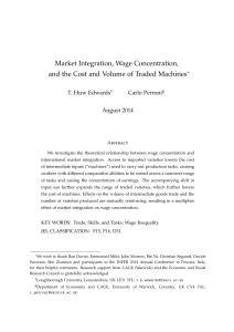 Market Integration, Wage Concentration, T. Huw Edwards Carlo Perroni