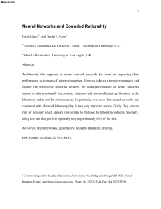 Neural Networks and Bounded Rationality