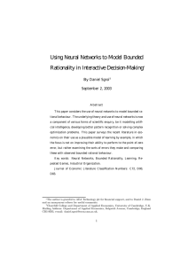 Using Neural Networks to Model Bounded Rationality in Interactive Decision-Making ∗