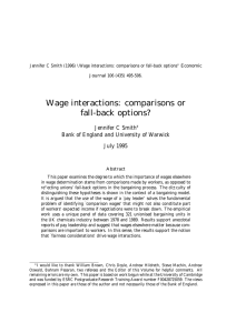 Jennifer C Smith (1996) \Wage interactions: comparisons or fall-back options&#34;... Journal 106 (435) 495-506.