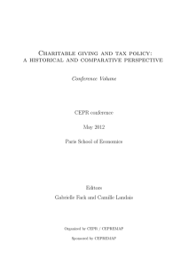 Charitable giving and tax policy: a historical and comparative perspective