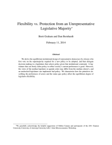 Flexibility vs. Protection from an Unrepresentative Legislative Majority ∗