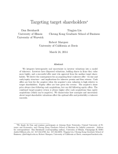 Targeting target shareholders