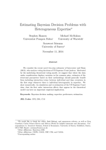 Estimating Bayesian Decision Problems with Heterogeneous Expertise