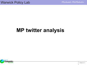 MP twitter analysis Warwick Policy Lab Michael McMahon Slide 0.1