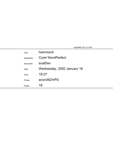 hammond Corel WordPerfect sustDev Wednesday, 2002 January 16