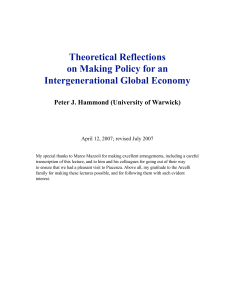 Theoretical Reflections on Making Policy for an Intergenerational Global Economy