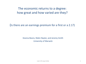 The economic returns to a degree: (