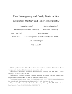 Firm Heterogeneity and Costly Trade: A New