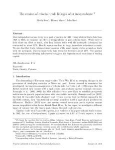 The erosion of colonial trade linkages after independence