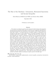 The Rise of the Machines: Automation, Horizontal Innovation and Income Inequality