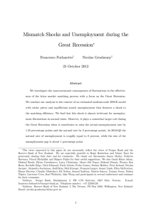 Mismatch Shocks and Unemployment during the Great Recession Francesco Furlanetto Nicolas Groshenny