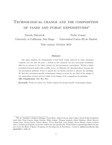 Technological change and the composition of taxes and public expenditures