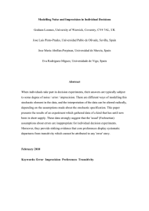 Modelling Noise and Imprecision in Individual Decisions