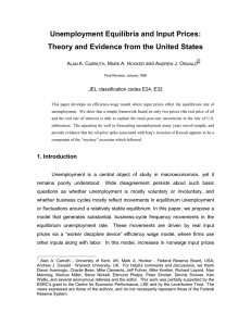 Unemployment Equilibria and Input Prices: A A. C