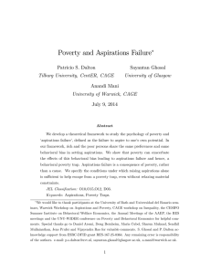 Poverty and Aspirations Failure