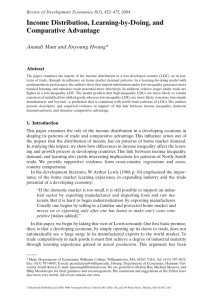 Income Distribution, Learning-by-Doing, and Comparative Advantage Anandi Mani and Jinyoung Hwang* Abstract