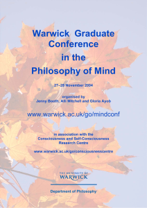 Warwick  Graduate Conference in the Philosophy of Mind