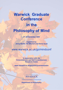 Warwick  Graduate Conference in the Philosophy of Mind
