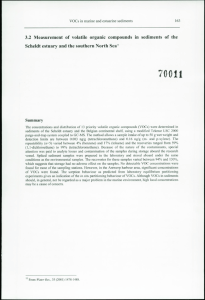 3.2 Measurement of volatile organic compounds in sediments of the