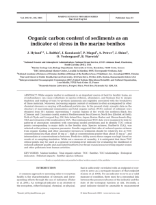 Organic carbon content of sediments as an *, L. Balthis J. Hyland