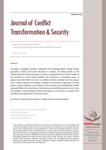Journal of Conflict Transformation &amp; Security
