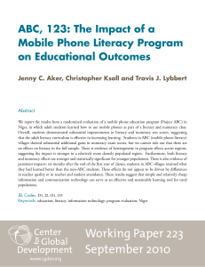 ABC, 123: The Impact of a Mobile Phone Literacy Program