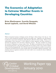The Economics of Adaptation to Extreme Weather Events in Developing Countries