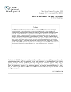 Working Paper Number 125 August 2007, revised May 2008 By David Roodman