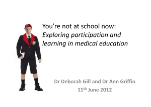 You’re not at school now: Exploring participation and learning in medical education