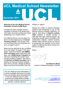 UCL Medical School Newsletter  UCL Medical School