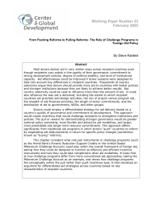 Working Paper Number 53 February 2005  By Steve Radelet