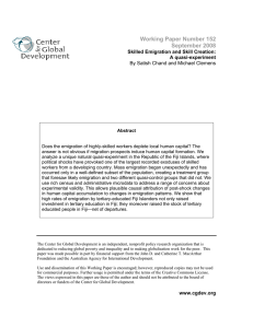 Working Paper Number 152 September 2008  Skilled Emigration and Skill Creation: