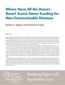 Where Have All the Donors Gone? Scarce Donor Funding for Non-Communicable Diseases