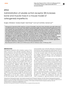 Administration of soluble activin receptor 2B increases osteogenesis imperfecta