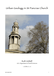 Urban Geology in St Pancras Church Ruth Siddall