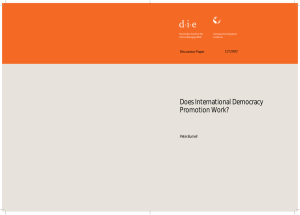 Does International Democracy Promotion Work? Discussion Paper