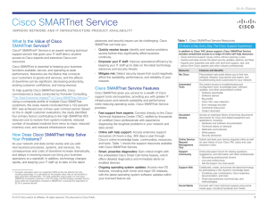 Cisco SMARTnet Service What Is the Value of Cisco