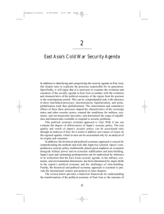 2 East Asia’s  Cold War  Security Agenda