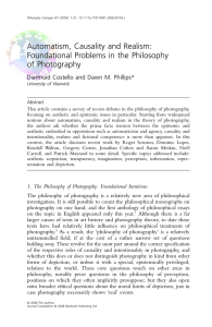 Automatism, Causality and Realism: Foundational Problems in the Philosophy of Photography