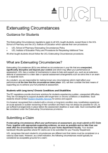 Extenuating Circumstances  Guidance for Students