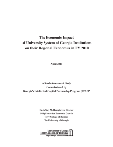 The Economic Impact of University System of Georgia Institutions