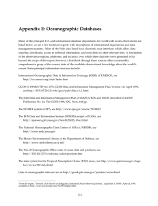 Appendix E: Oceanographic Databases