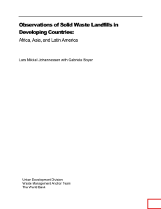 Observations of Solid Waste Landfills in Developing Countries: