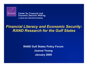Financial Literacy and Economic Security: RAND Research for the Gulf States